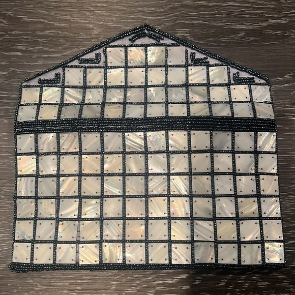 Mod handmade mother of pearl clutch bag - Picture 3 of 4